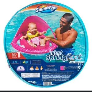Swimways Infant spring float sun canopy 3-9 months baby pool floaty